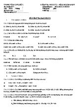 Đề kiểm tra học kỳ II môn Hóa học Lớp 10+11 - Năm học 2016-2017 - Trung tâm GDTX Số 2